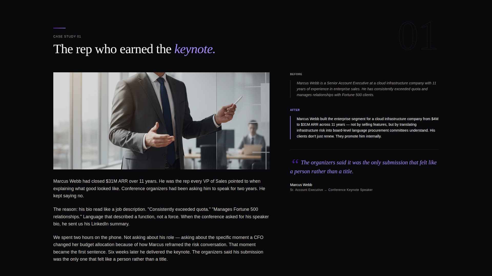Folio - Elite Salesprofessional Landing Page Template