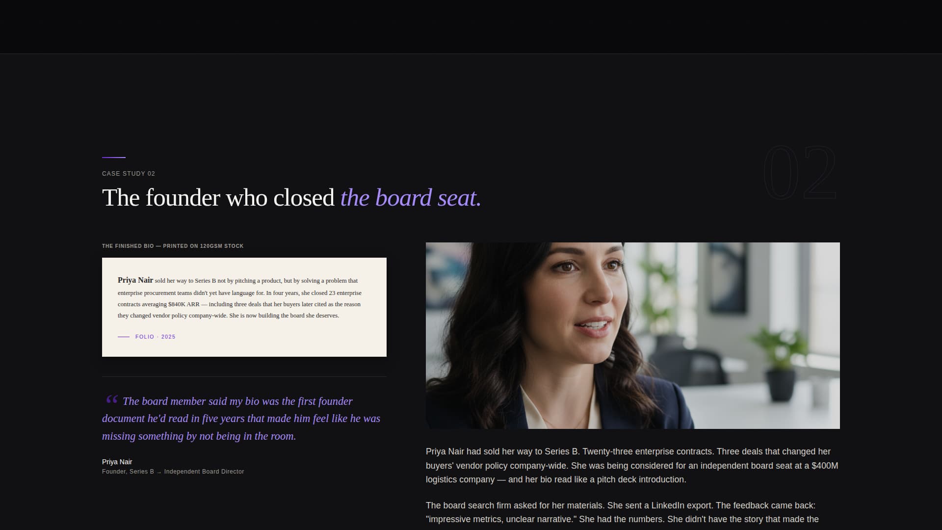 Folio - Elite Salesprofessional Landing Page Template