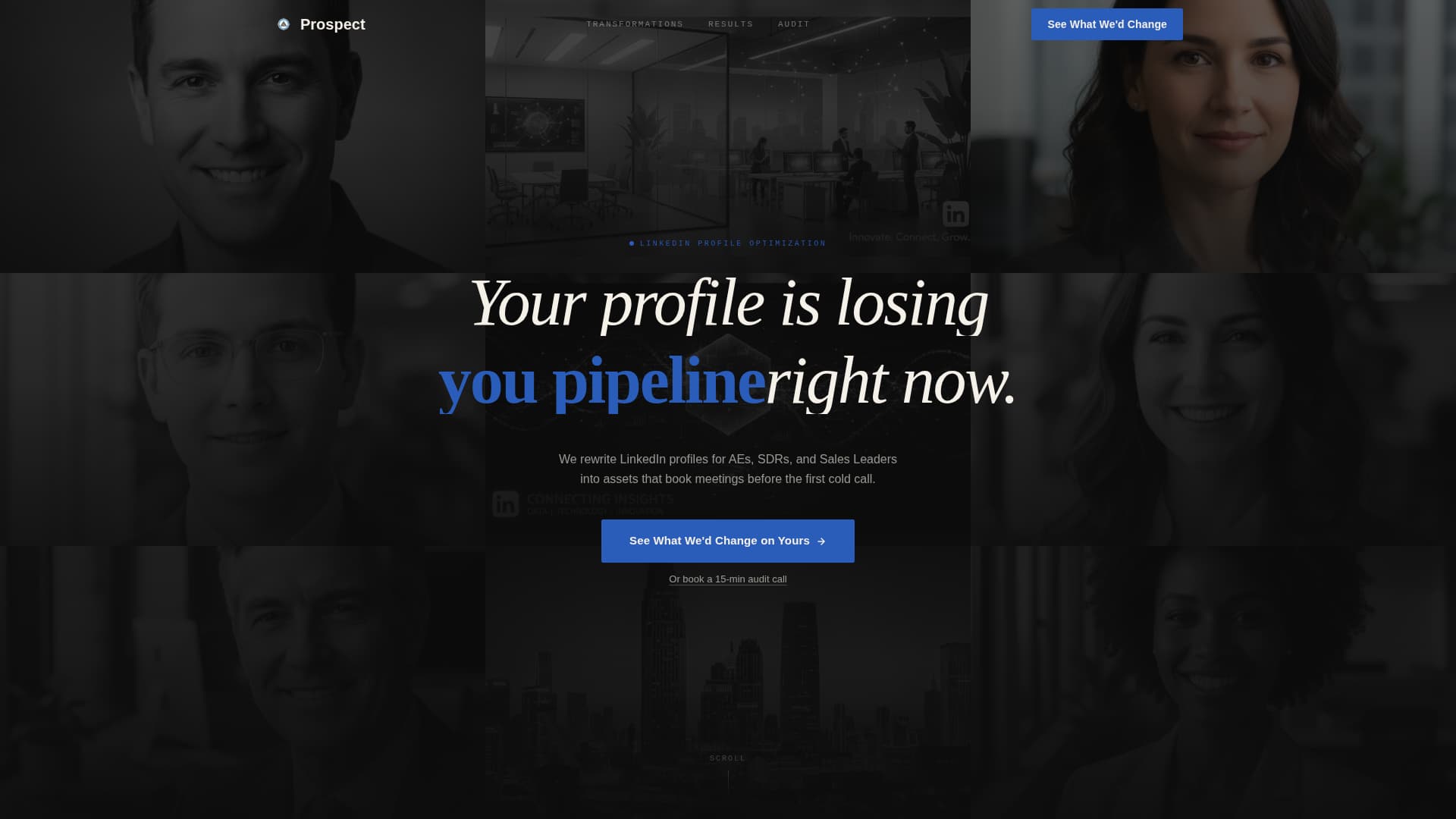 Prospect - Powerful Linkedinoptimization Landing Page Template