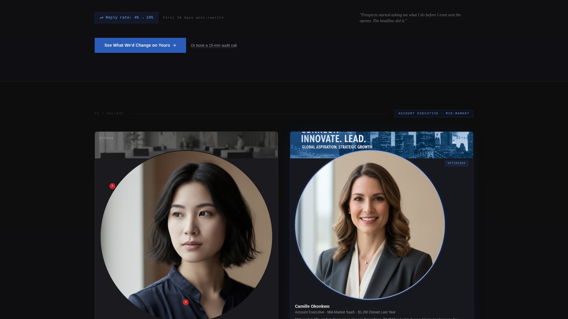 Prospect - Powerful Linkedinoptimization Landing Page Template