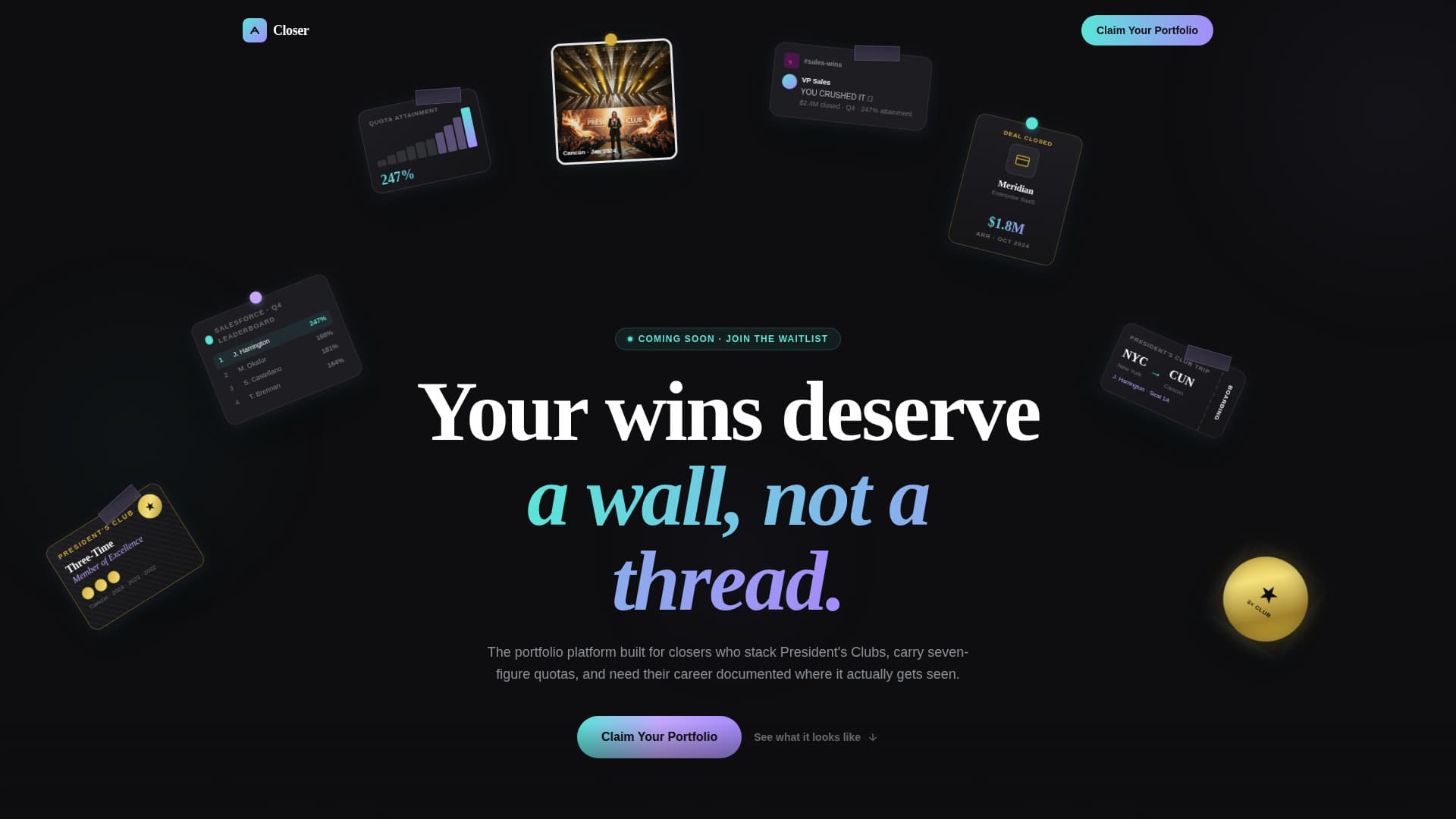 Closer - Elite Salesprofessional Landing Page Template