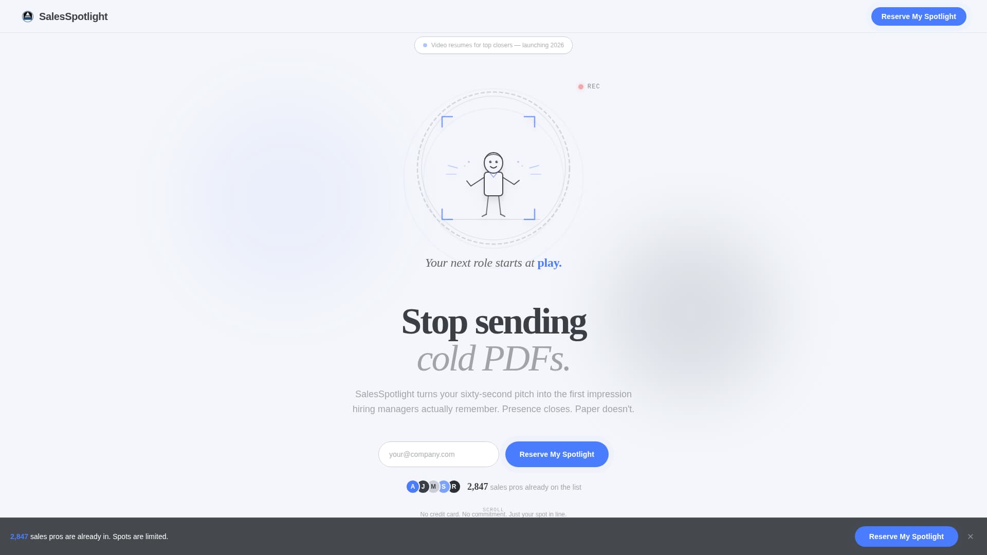 Spotlight - Confident Salesprofessional Landing Page Template