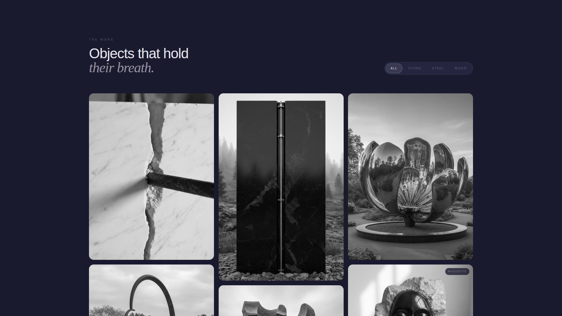 Sculptor Portfolio Portfolio Website Template