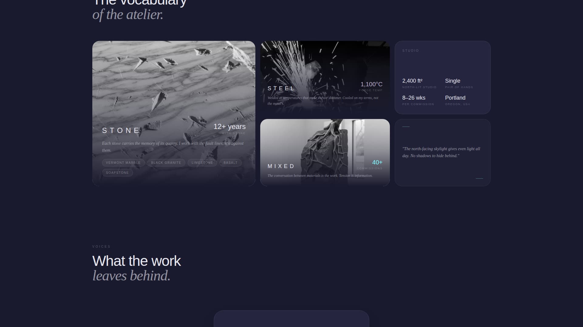 Sculptor Portfolio Portfolio Website Template