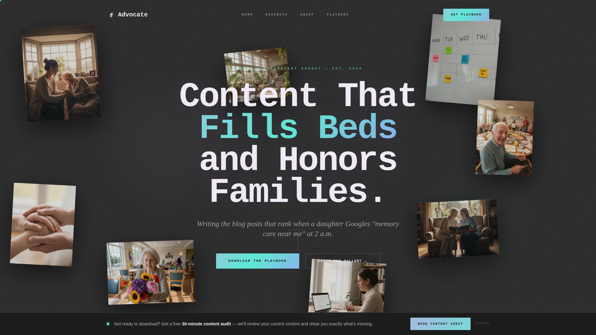 Advocate - Powerful Seniorcare Landing Page Template
