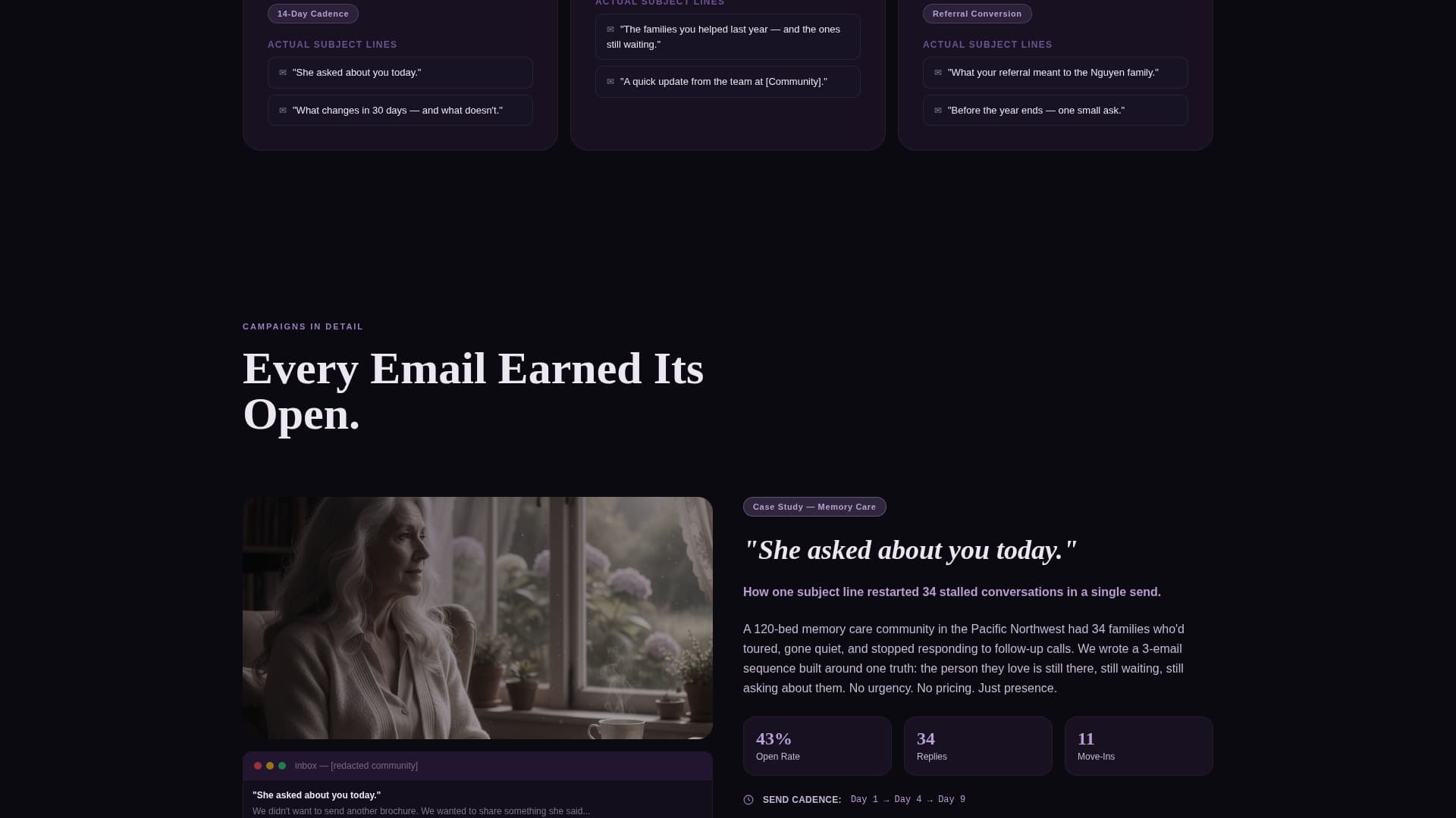 Nurture - Compelling Seniorcare Landing Page Template