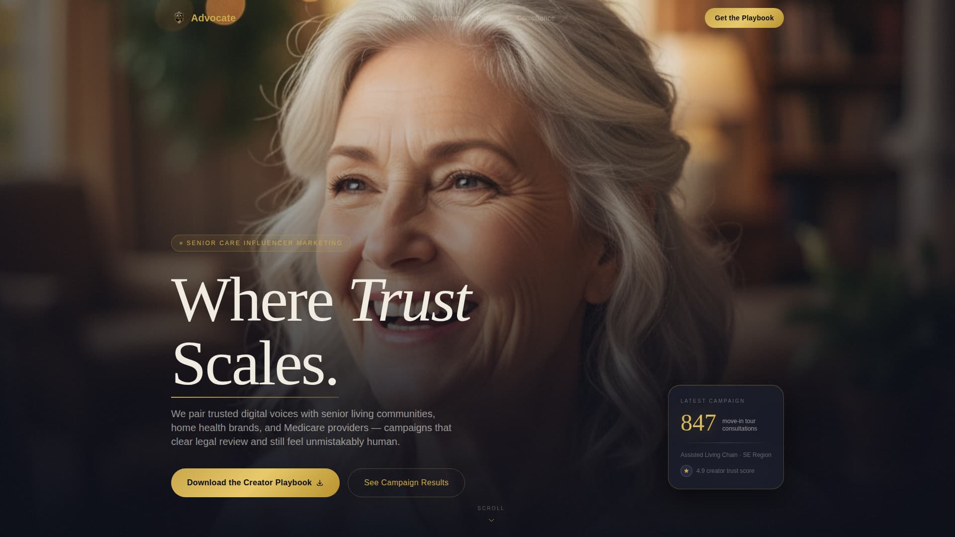Advocate - Trusted Seniorcare Landing Page Template