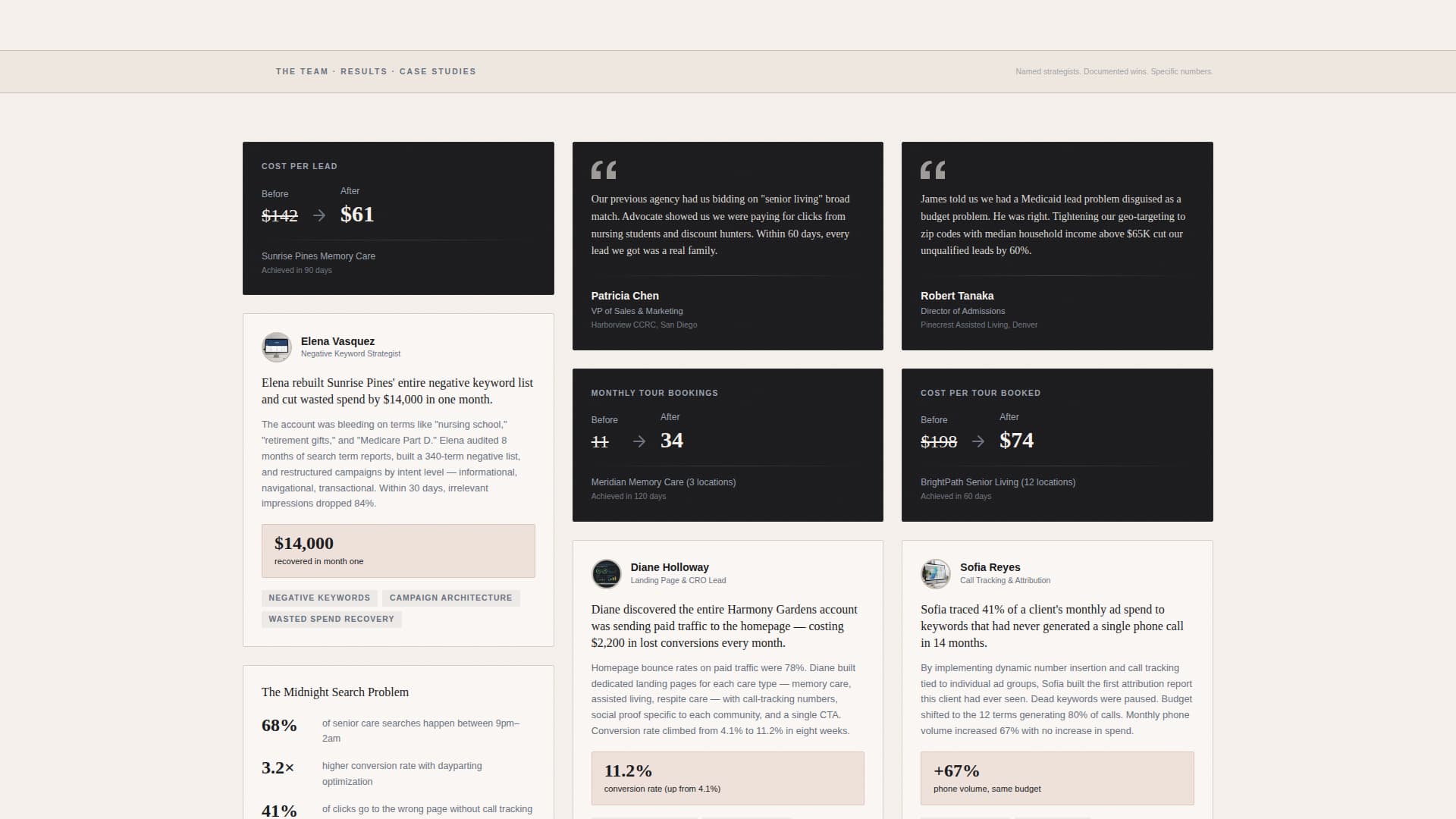 Advocate - Proven Seniorcare Landing Page Template