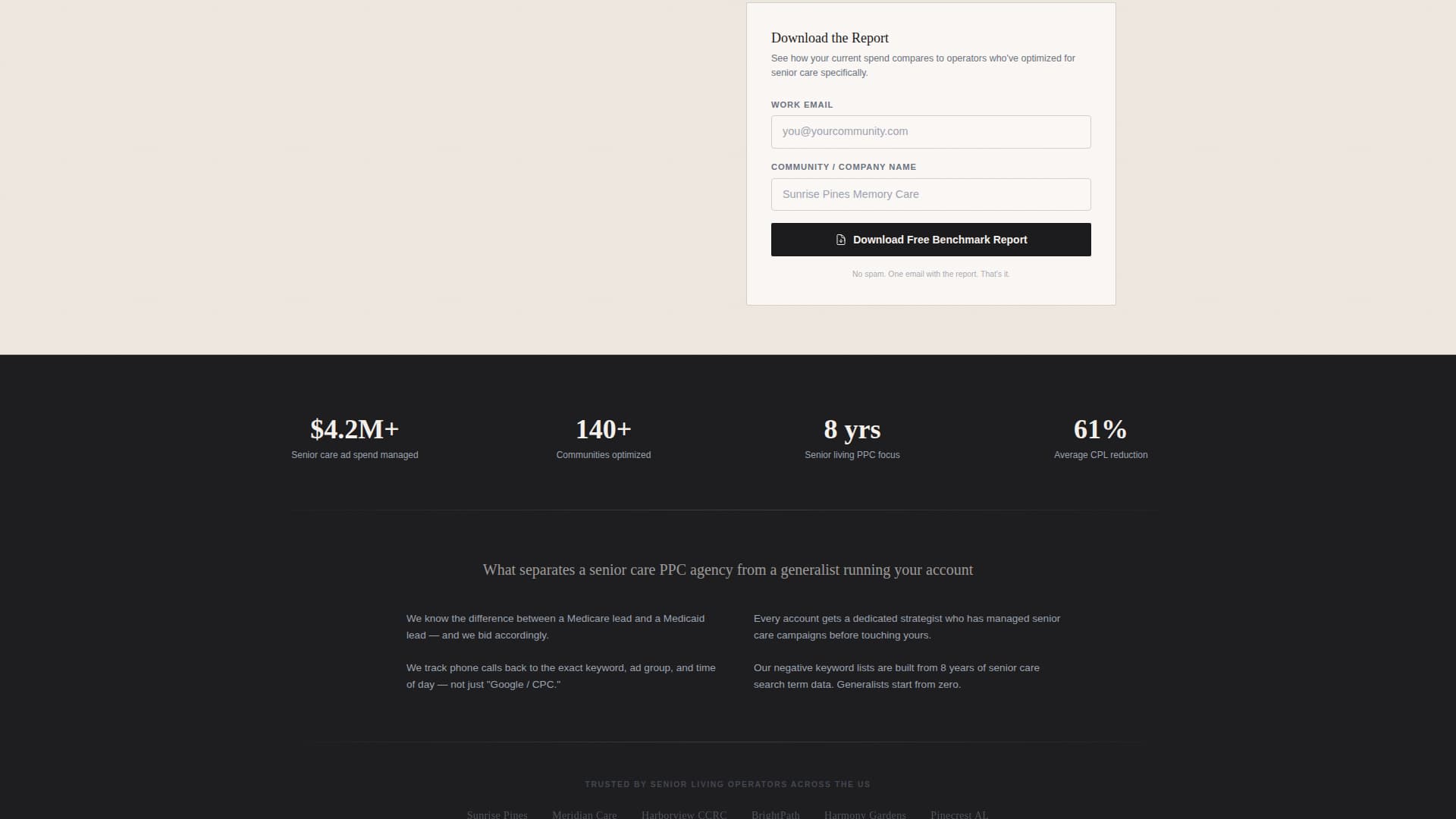 Advocate - Proven Seniorcare Landing Page Template