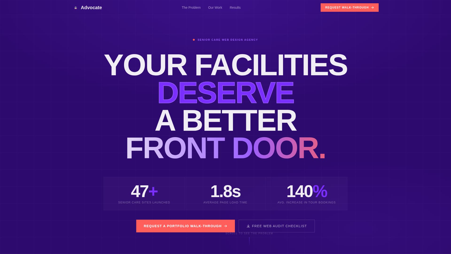 Advocate — Compassionate Elder Care Landing Page Template