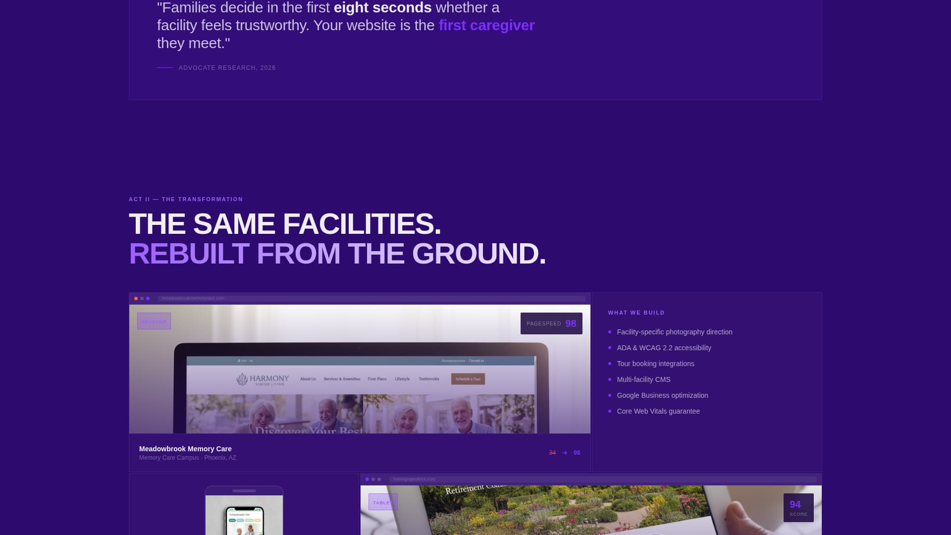 Advocate — Compassionate Elder Care Landing Page Template