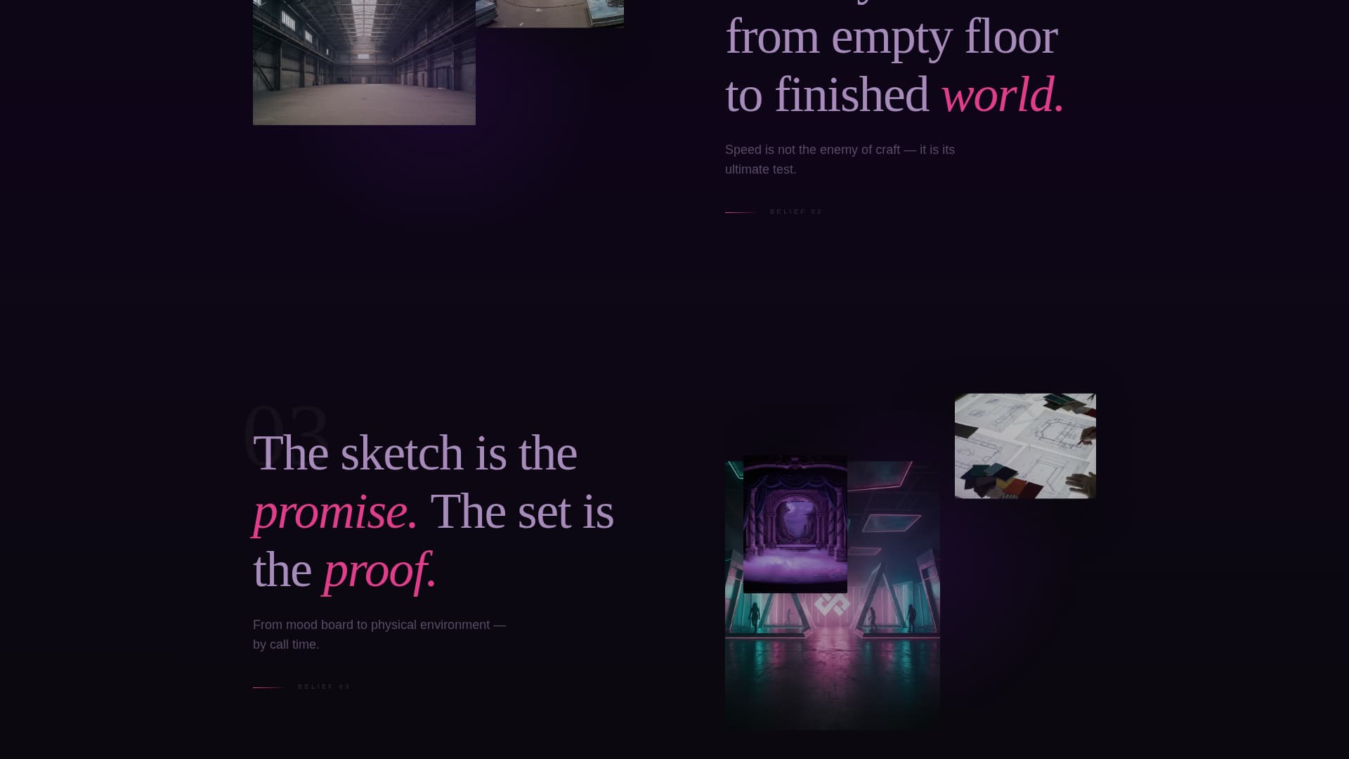 Setcraft - Immersive Setdesigner Landing Page Template
