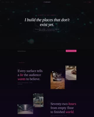 Setcraft - Immersive Setdesigner Landing Page Template