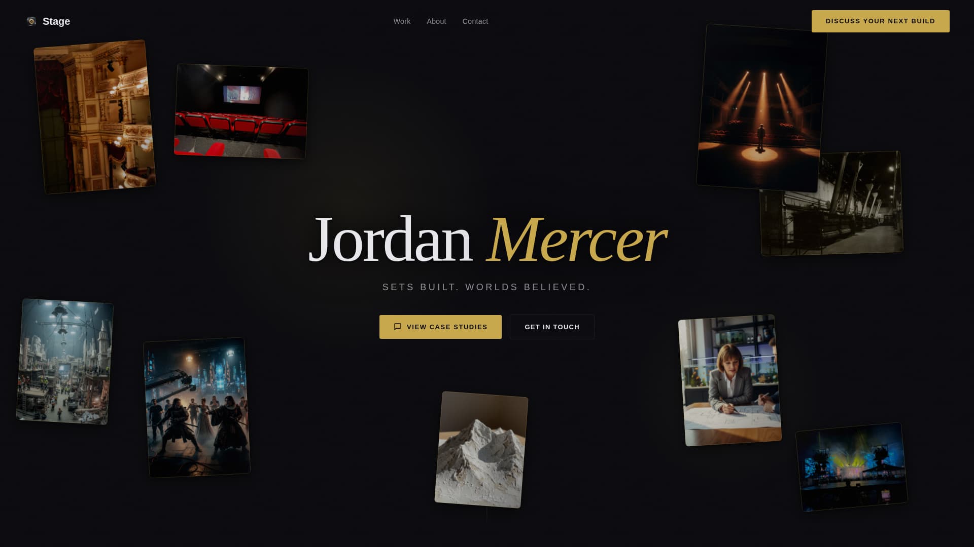 Stage - Cinematic Setdesigner Landing Page Template