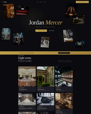 Stage - Cinematic Setdesigner Landing Page Template