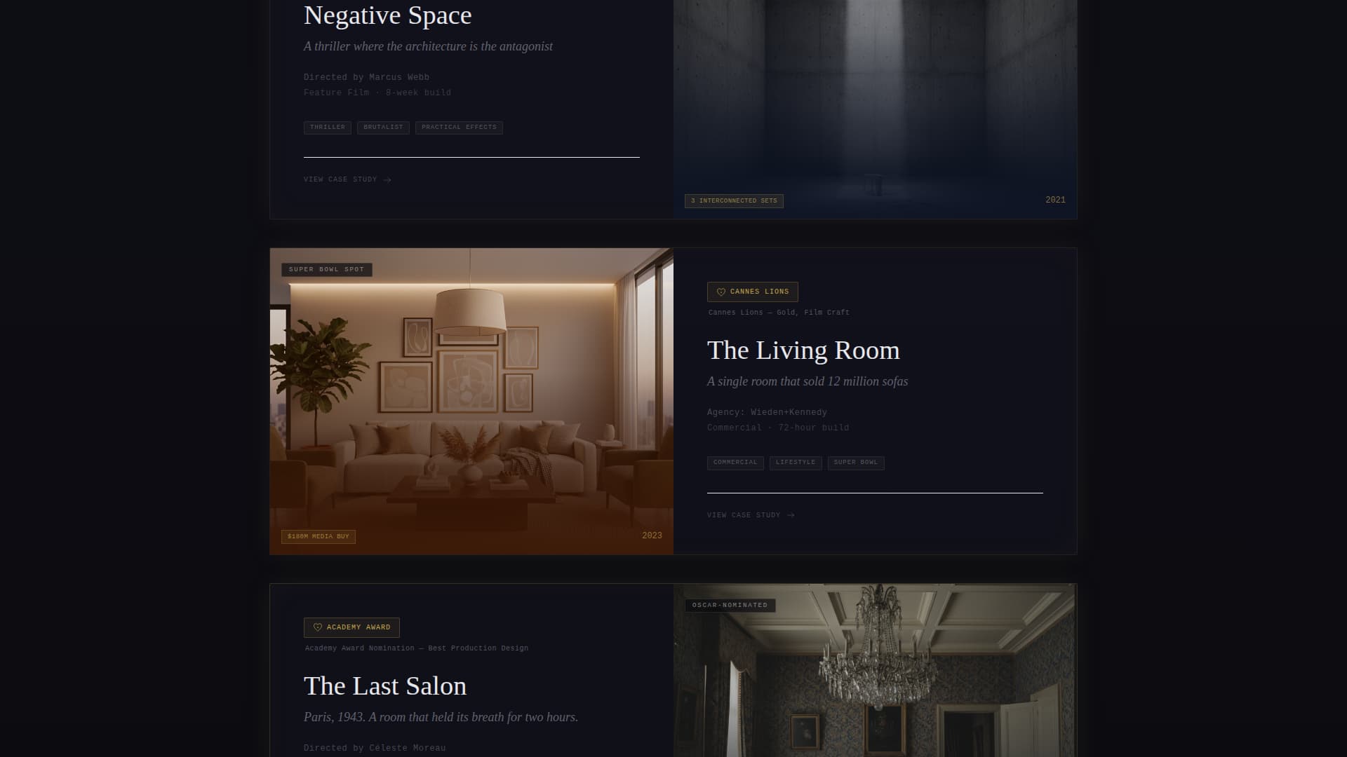 Stage - Immersive Setdesigner Landing Page Template