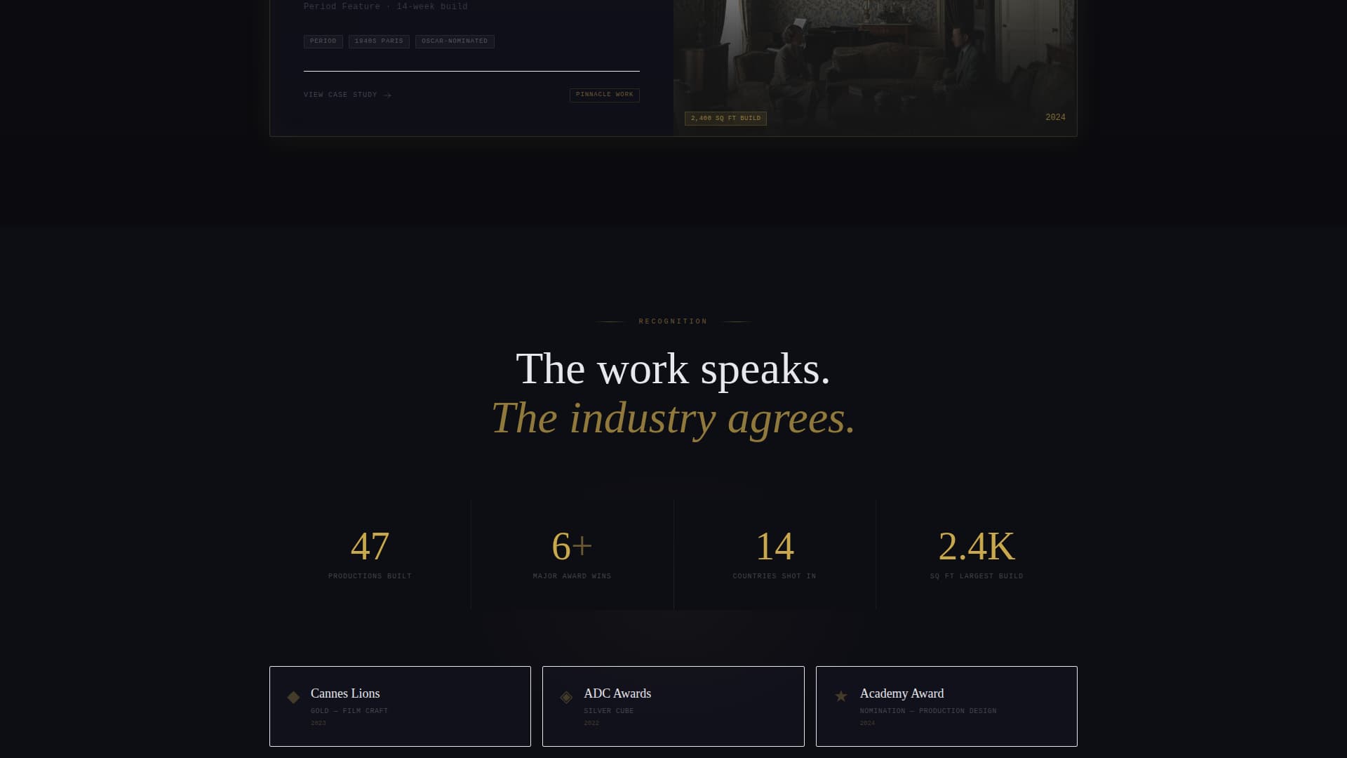 Stage - Immersive Setdesigner Landing Page Template