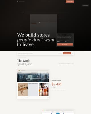 Shopify Development Agency Portfolio Website Template