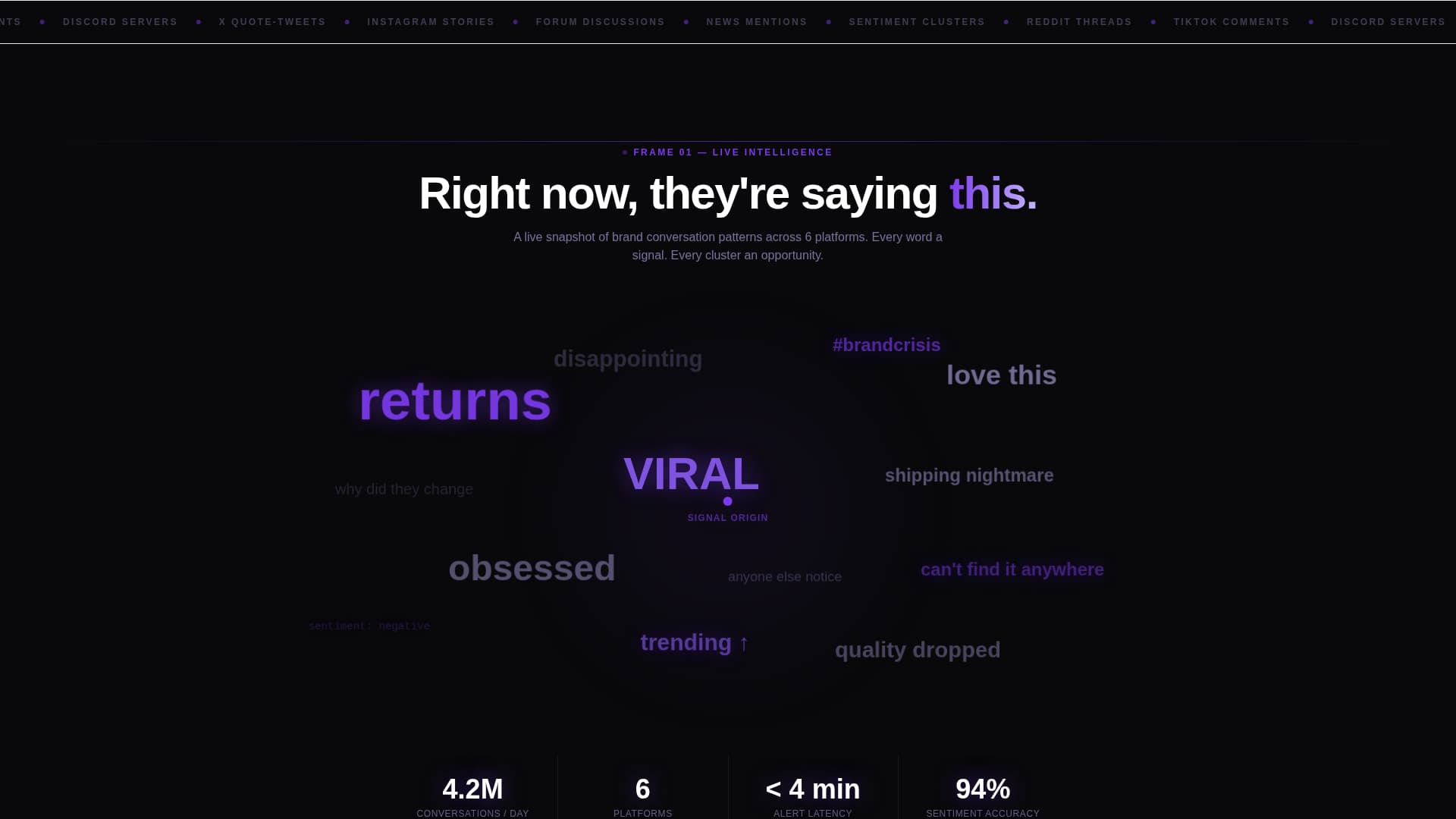 Pulse - Immersive Social Listening Landing Page Template