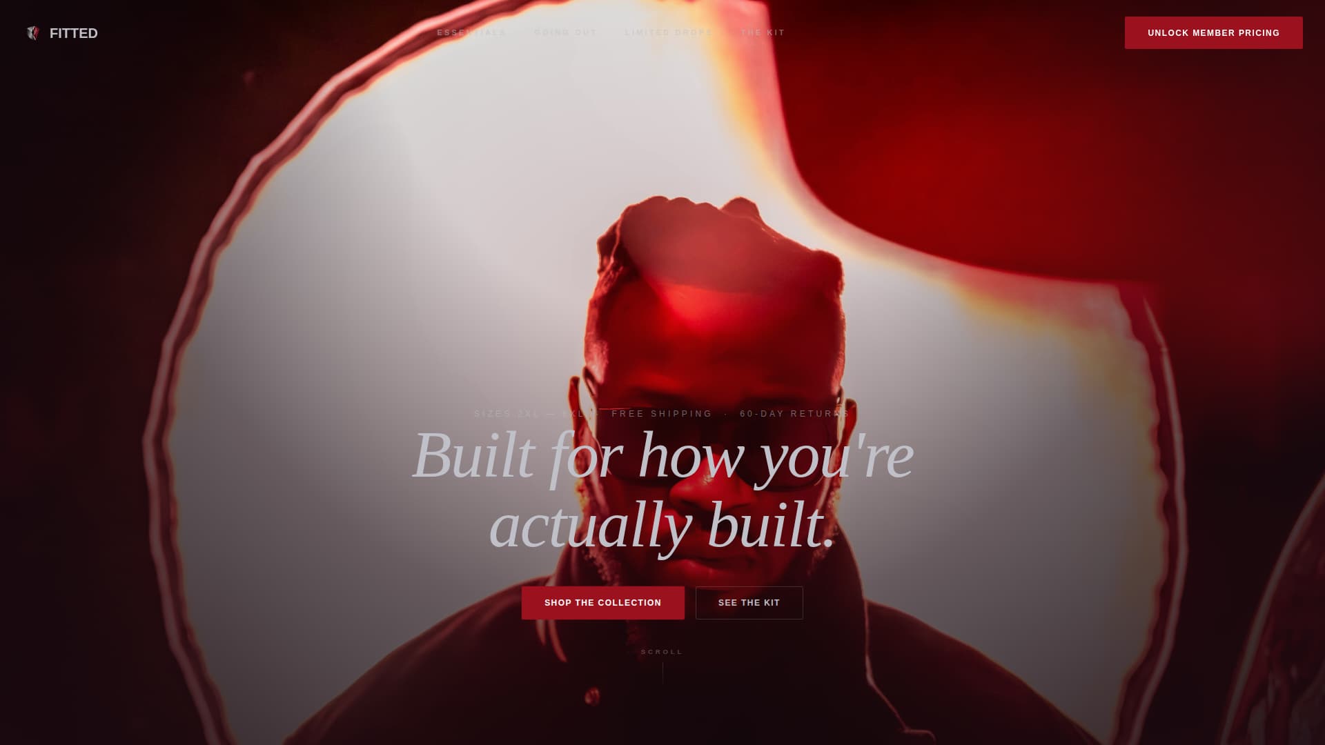 Fitted - Bold Menswear Landing Page Template
