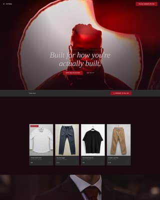 Fitted - Bold Menswear Landing Page Template