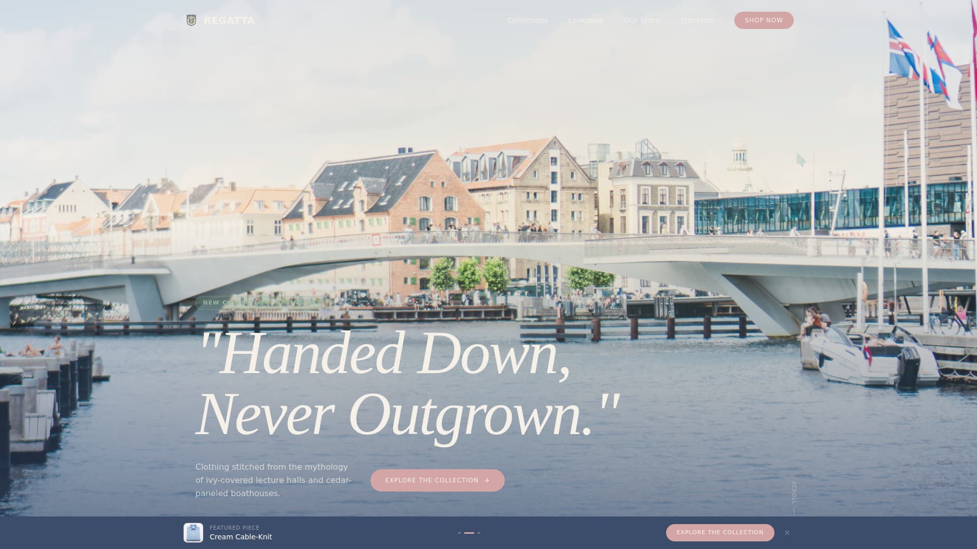 Regatta - Timeless Preppy Landing Page Template