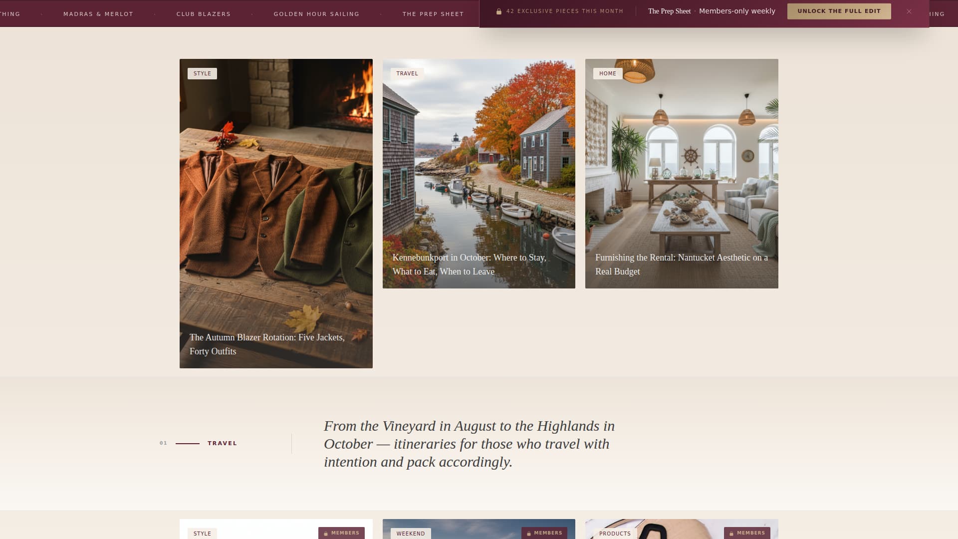 Preppy Fashion Blog Website Template