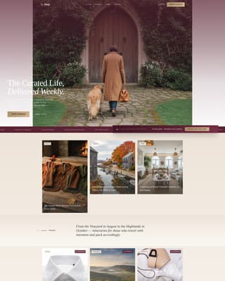 Preppy Fashion Blog Website Template