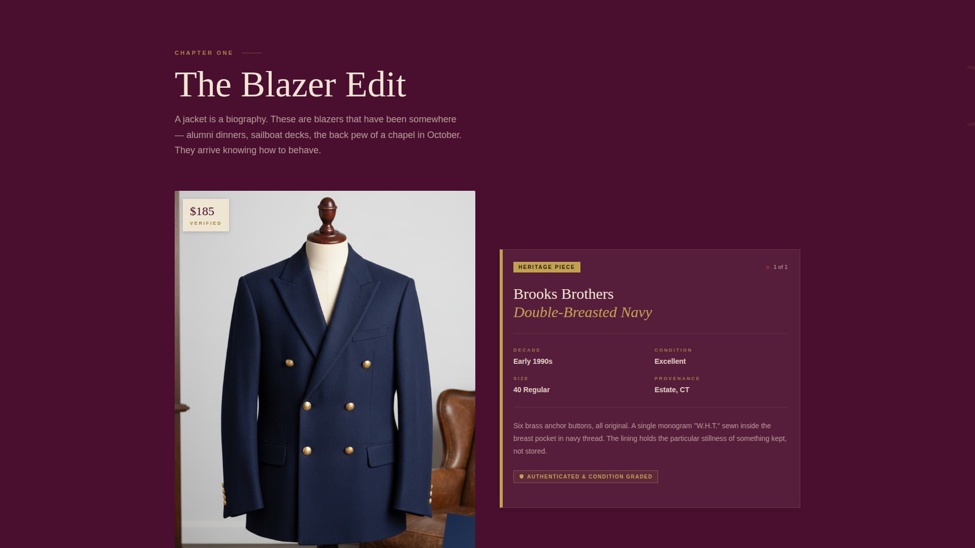 Consign - Curated Preppy Landing Page Template