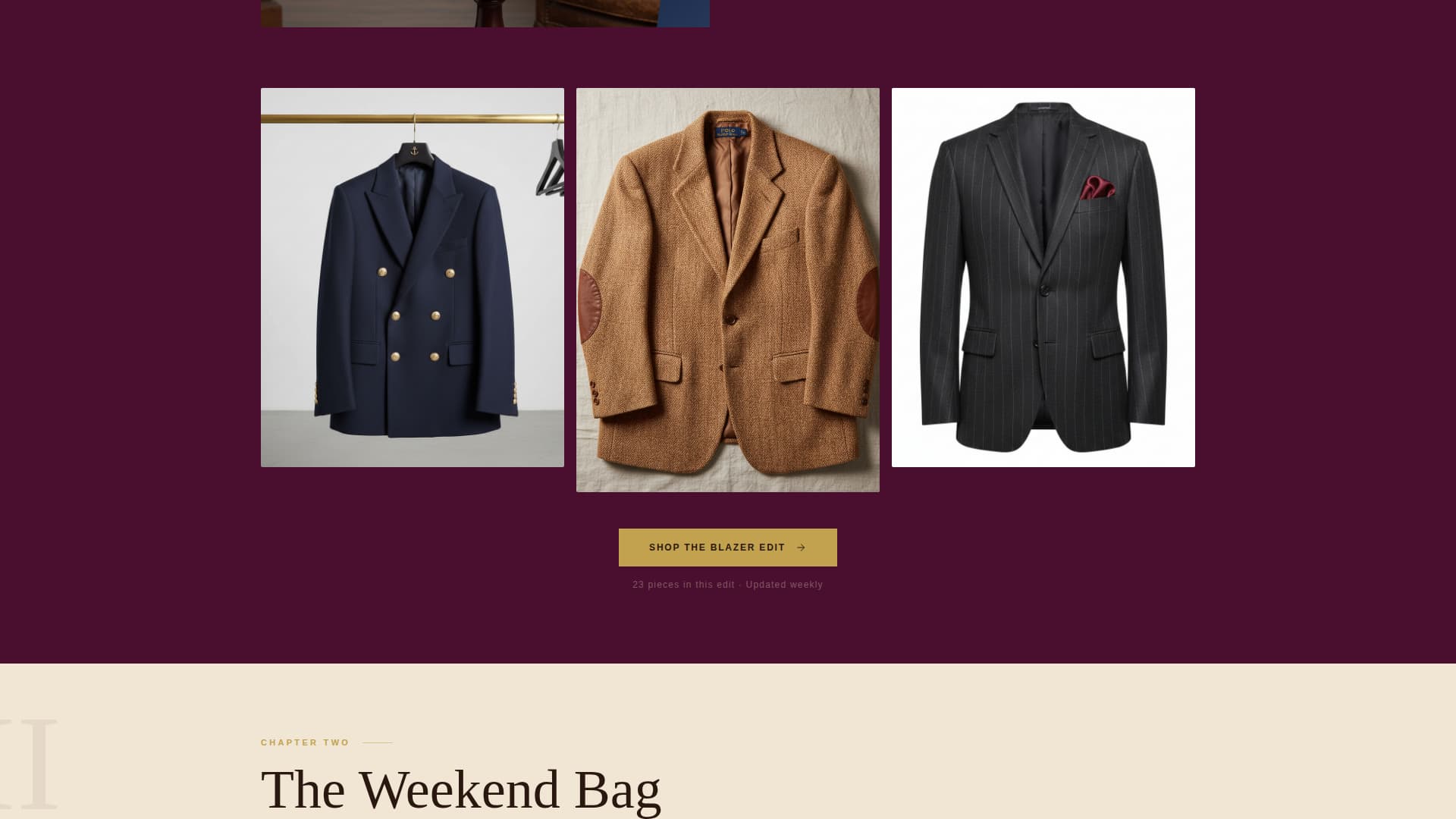 Consign - Curated Preppy Landing Page Template