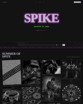 Spike - Electric Punkaccessories Landing Page Template