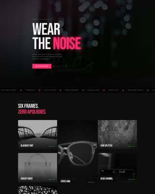 Shatter - Bold Eyewear Landing Page Template