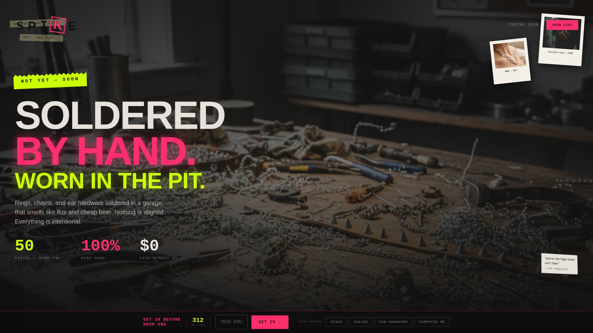 Spike - Electrifying Punkjewelry Landing Page Template