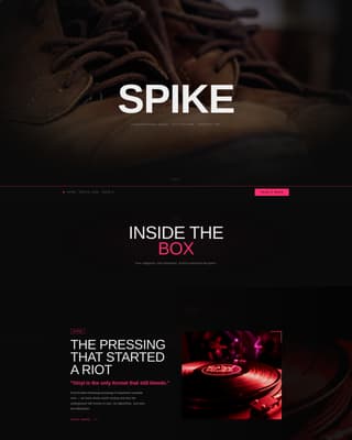 Spike - Electrifying Punk Landing Page Template