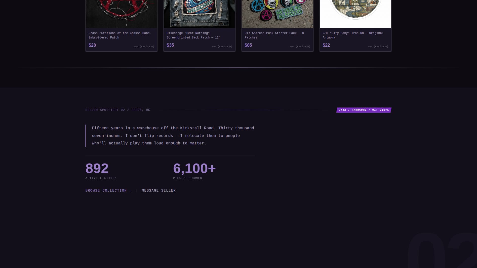Thrash - Immersive Punkresale Landing Page Template