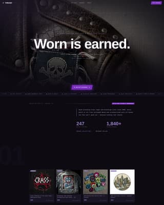 Thrash - Immersive Punkresale Landing Page Template