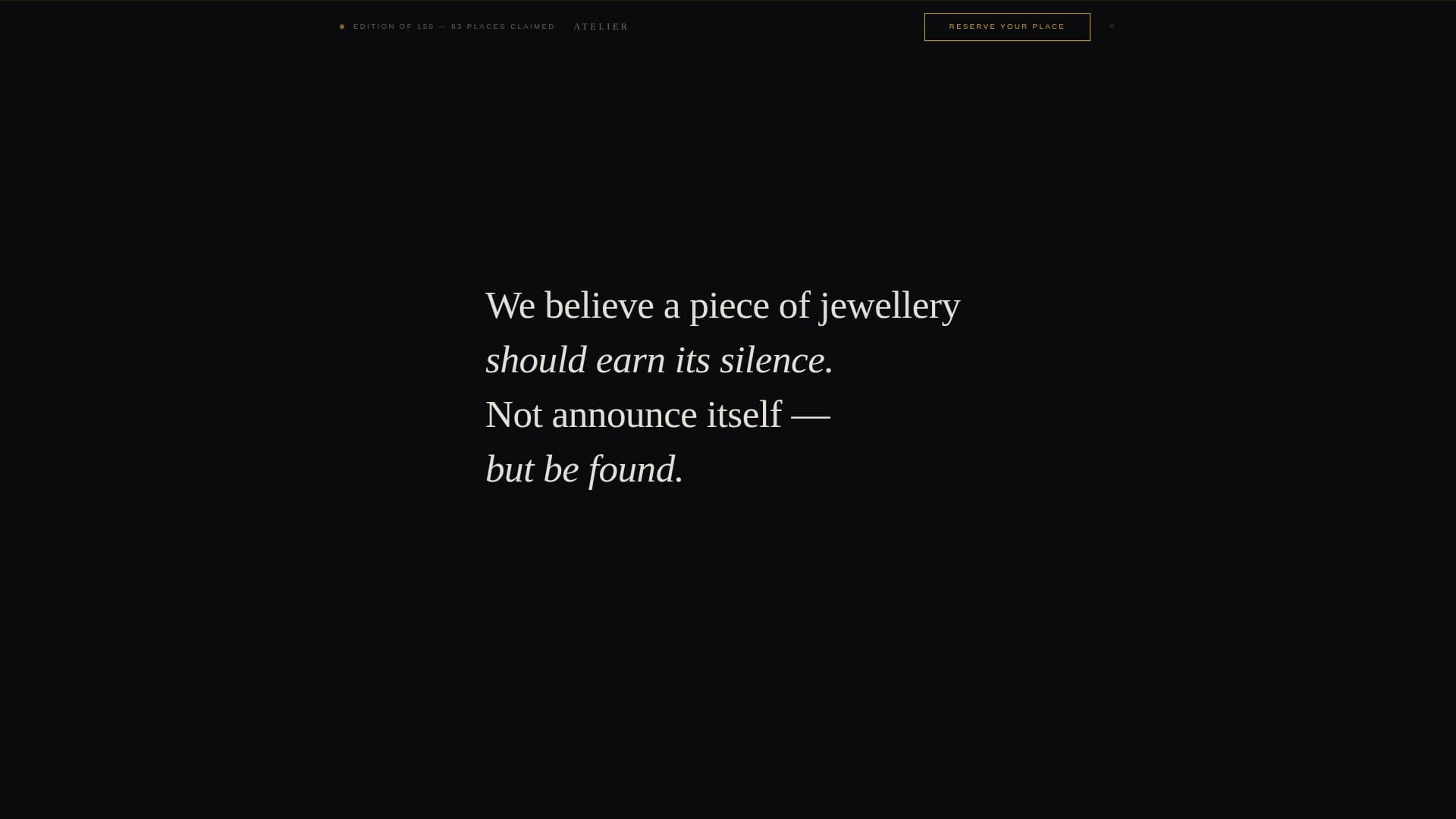 Atelier - Exquisite Jewelry Landing Page Template