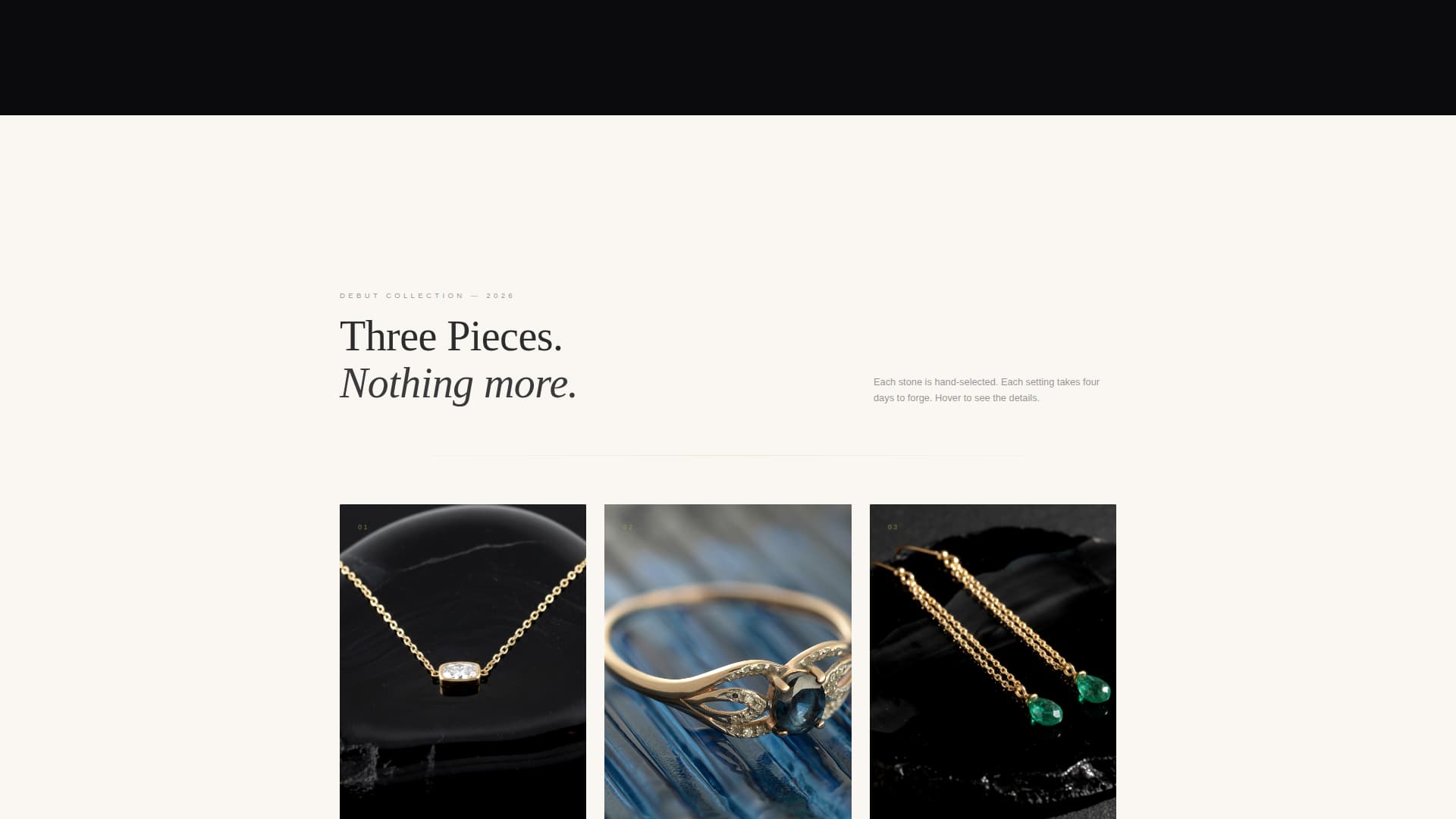 Atelier - Exquisite Jewelry Landing Page Template