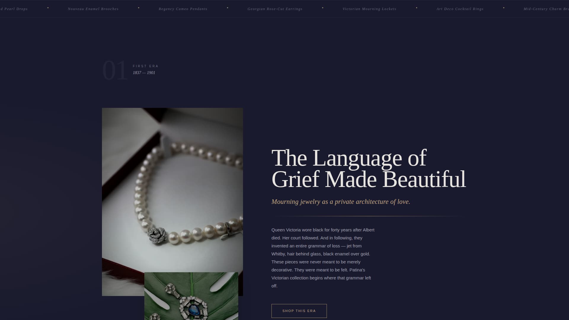 Patina - Timeless Jewelry Landing Page Template