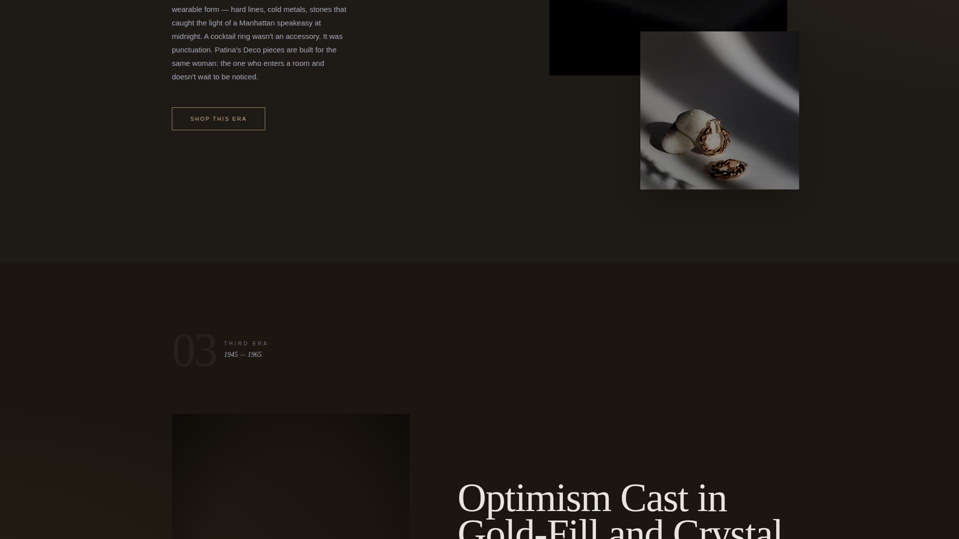 Patina - Timeless Jewelry Landing Page Template