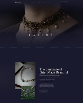 Patina - Timeless Jewelry Landing Page Template