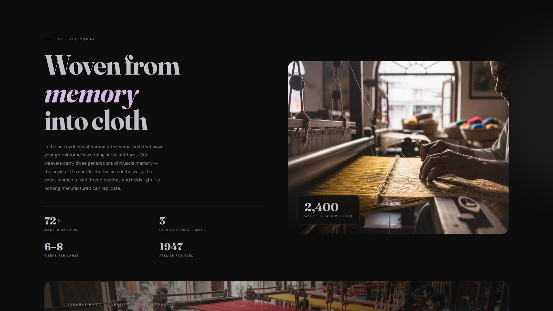 Drape - Cinematic Saree Landing Page Template