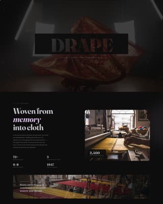 Drape - Cinematic Saree Landing Page Template