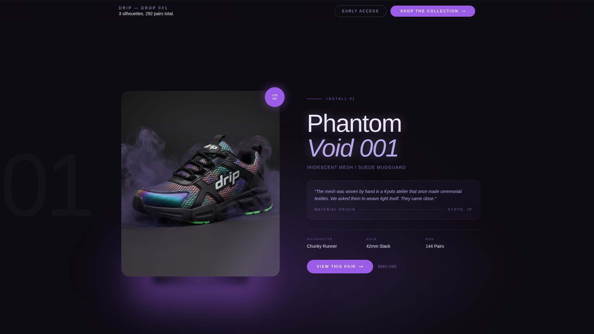 Footwear Brand Professional Website Template