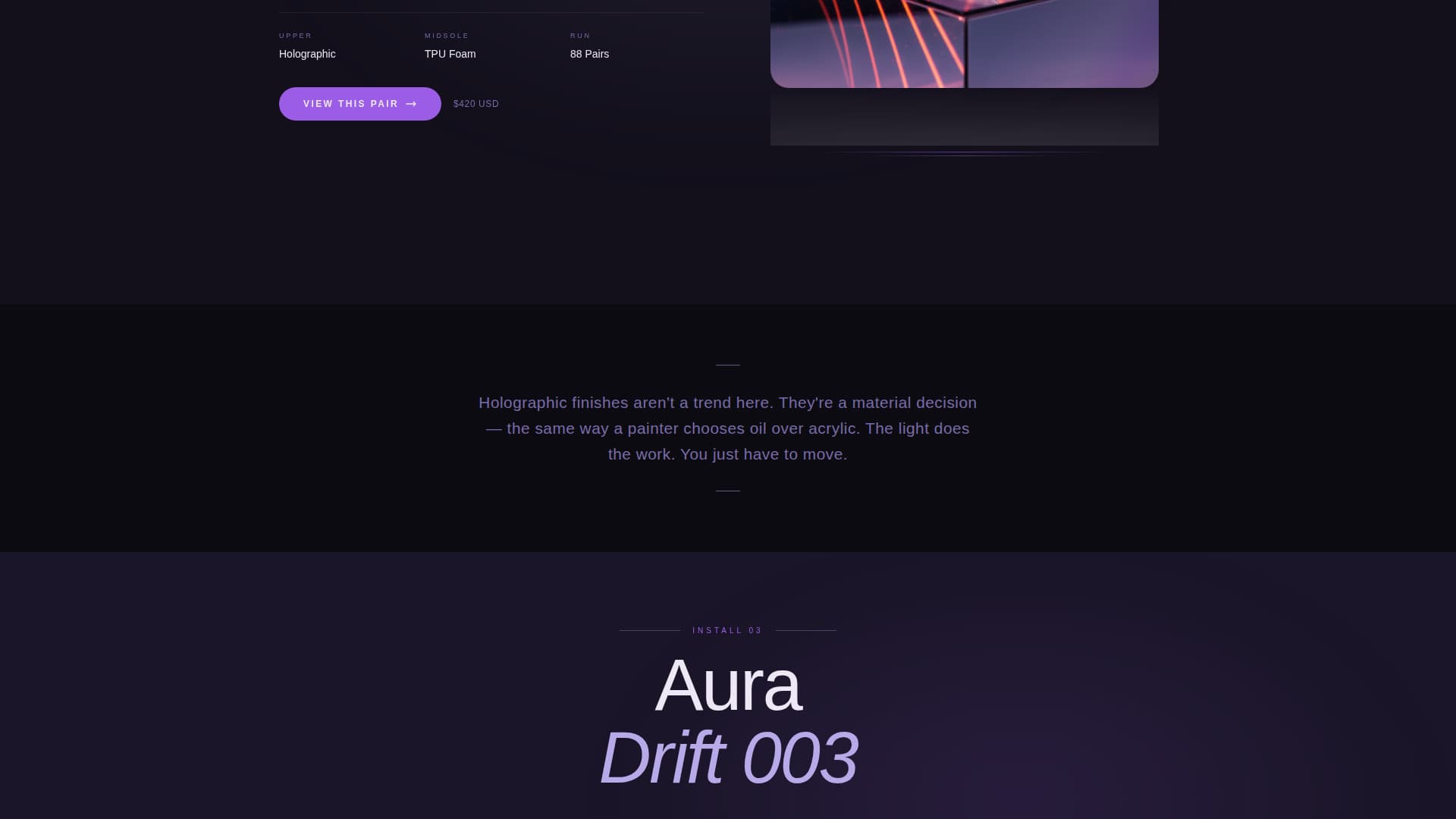 Footwear Brand Professional Website Template