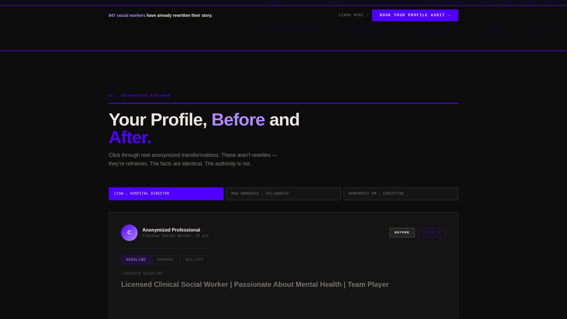 Advocate - Bold LinkedIn Landing Page Template