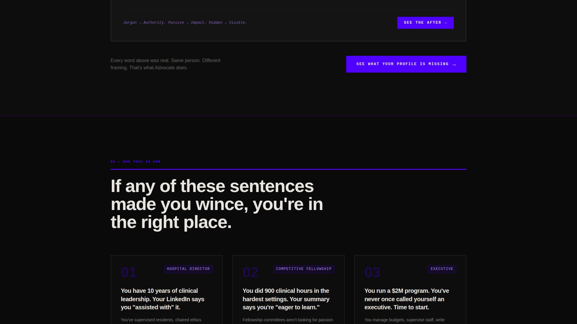 Advocate - Bold LinkedIn Landing Page Template