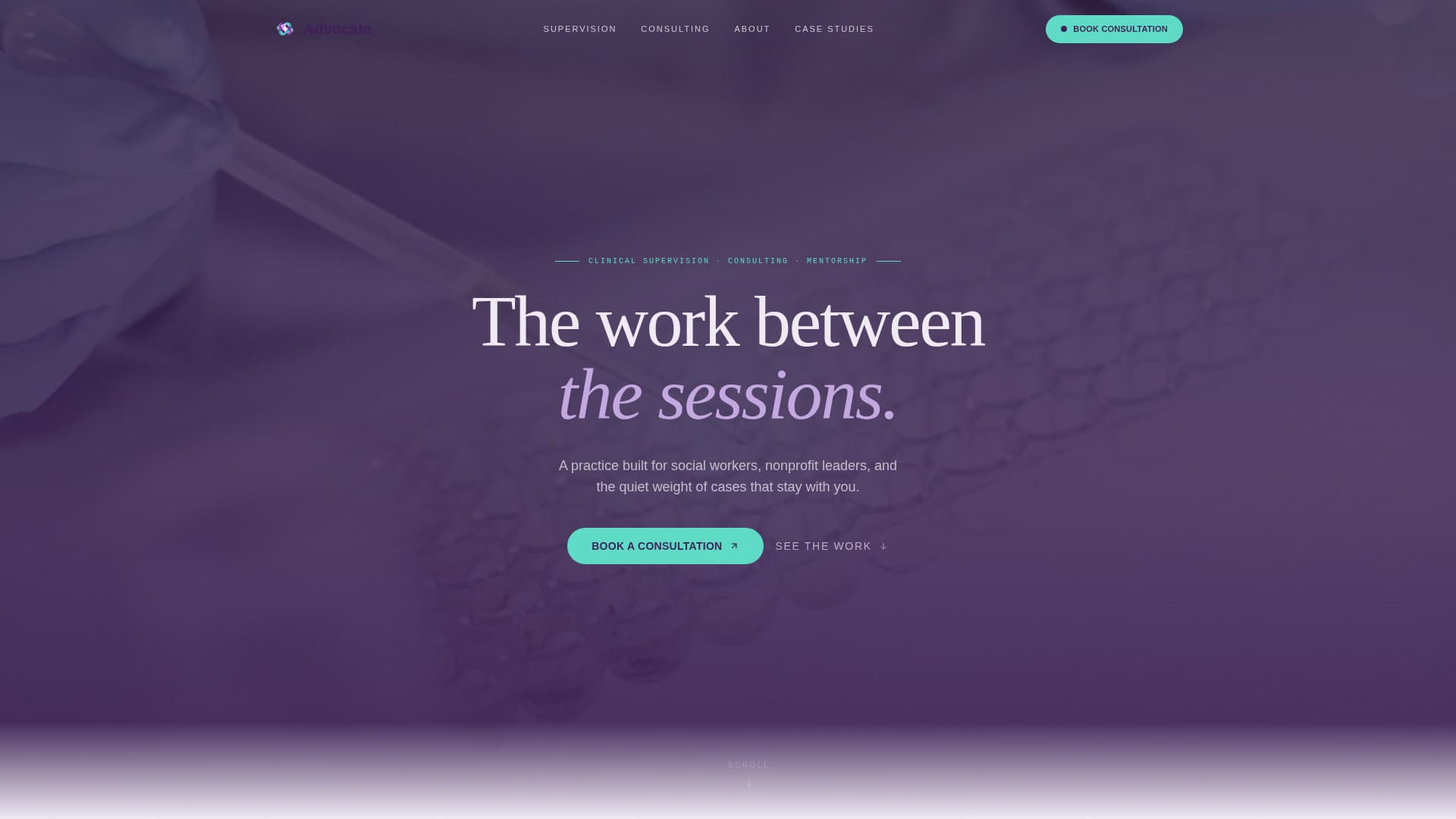 Advocate - Transformative Socialworker Landing Page Template