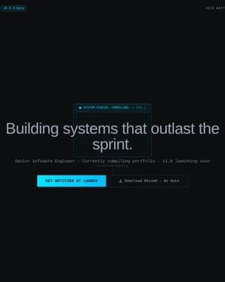 Systembuilder - Immersive Engineer Landing Page Template