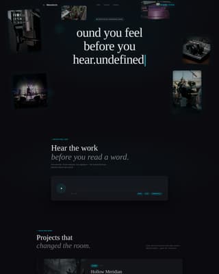Sound Designer Portfolio Pre-Launch Website Template